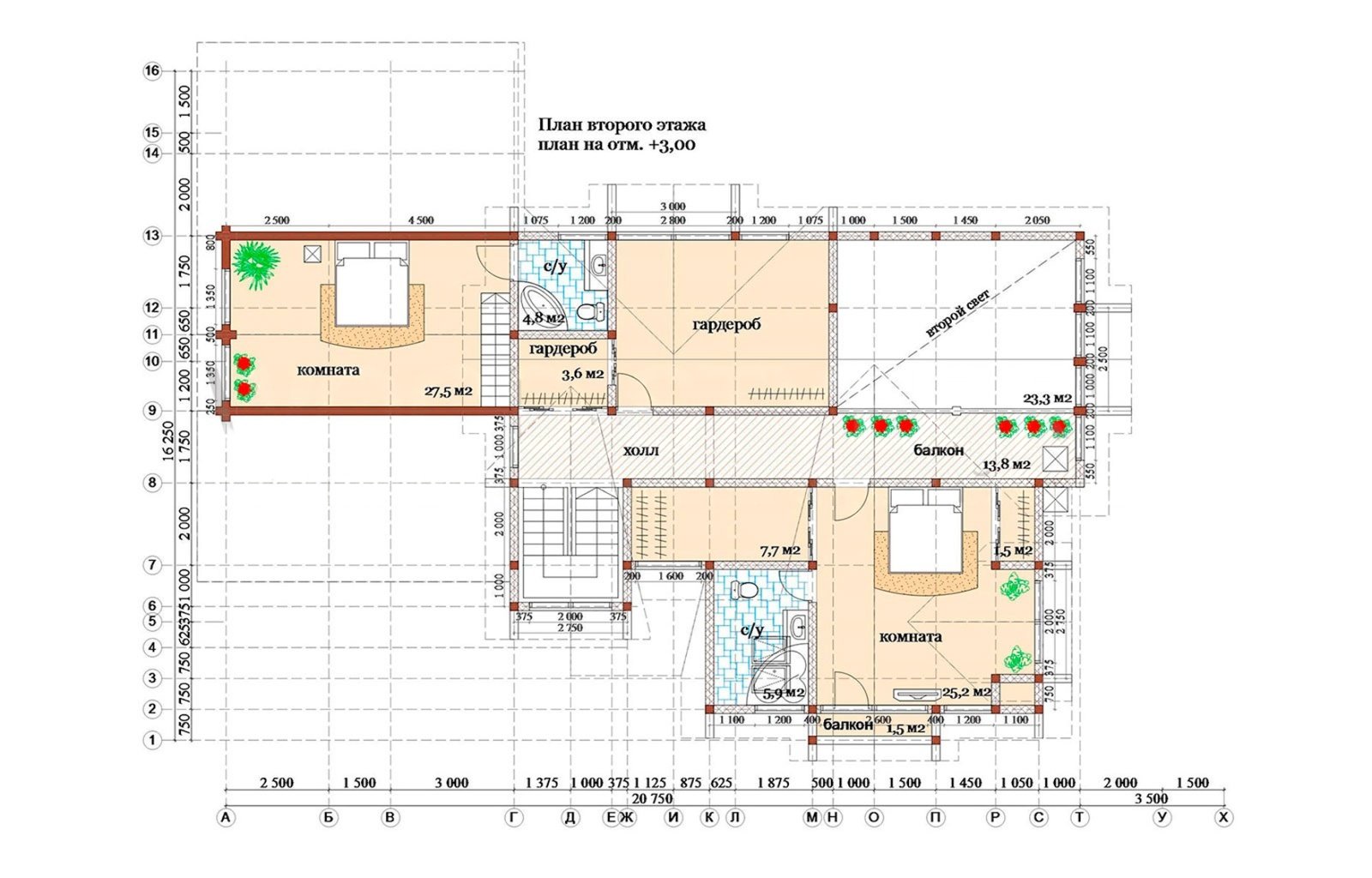 План 2 этажа